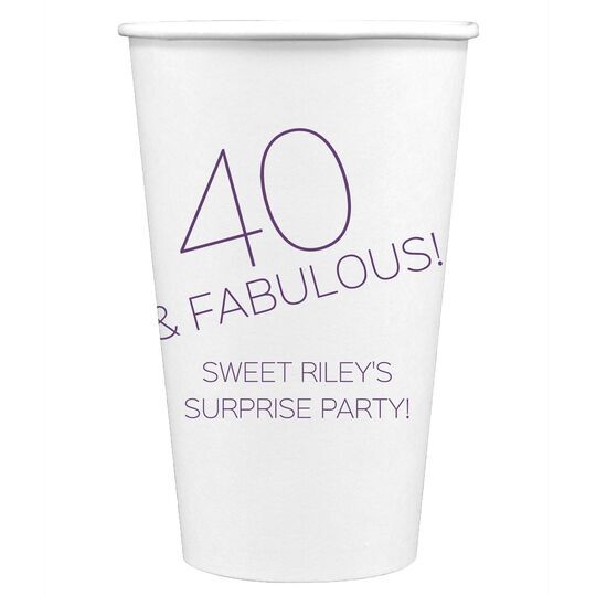40 & Fabulous Paper Coffee Cups